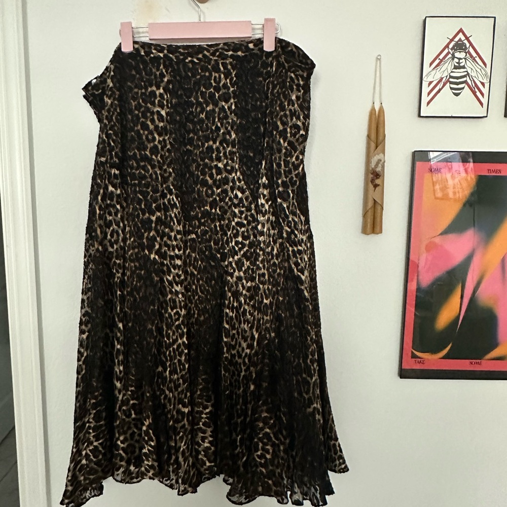 Vintage Leopard Print Skirt